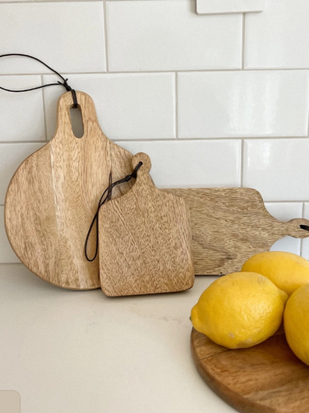 Small Round and rectangle Chopping Boards - Natural Wood